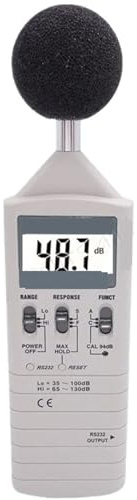 Fonometro, Misuratore di livello sonoro/Misuratore di rumore, risoluzione 0,1 dB, intervallo di volume 35-130 dB