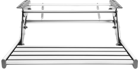 HongKKon Wohnmobil Trittstufen Klappbar, Aluminiumlegierung Manuelle einzelne Stufe Trittstufen 55cm Wohnwagen Stufenbeschläge, Tragfähigkeit 150kg, Wohnwagenleiter für Reiseanhänger, LKWs