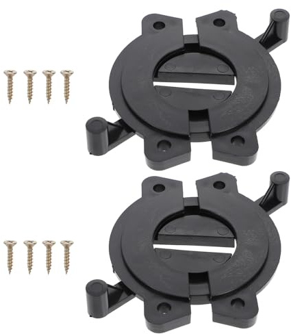 Mipcase 2 Soportes ABS para Mesa de Madera Conectores de Sujeción y Reparación de Paneles Piezas de Fijación para Muebles Abrazaderas Resistentes para Unión de Tableros 2 Unidades
