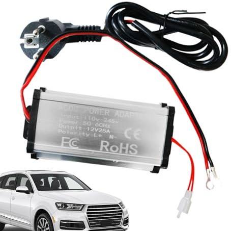 Fuente De Alimentación para Calentador Diésel De 12 V: Convertidor Plug and Play Portátil, Adaptador De 220 V A 12 V | Fuente De Alimentación Estable para Vehículo, Autocaravana, Furgoneta, Equipo De