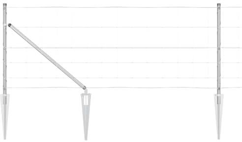 Xhnifbn Pali per recinzioni in acciaio galvanizzato, design moderno, 2500 x 80 cm, robusti e durevoli, per giardino, terrazza, balcone, esterno, recinzione a doppia asta, frangivista