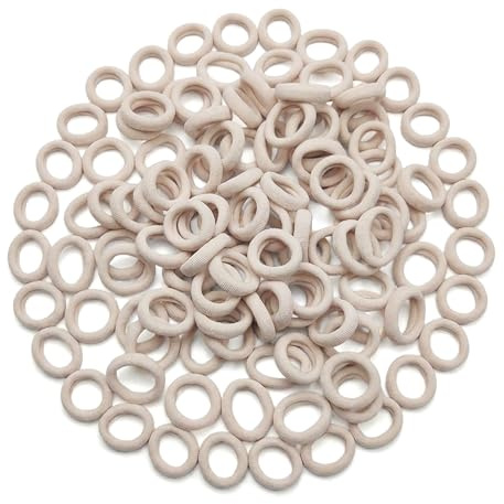 100-pack hårsnoddar för bebisar, mjuka beige gummiband för flickor, håraccessoarer för spädbarn och barn