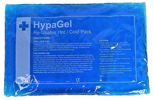 Safety First Aid Group HypaGel Reusable Large Hot/Cold Gel Therapy Pack for Sports First Aid, Muscle and Pain Relief, Single 30cm x 20cm - Microwave and Freezer-safe