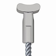 Bilderseil aus Stahl mit Gleiter, Stahlseil 5m mit stabilem Solidgleiter, Bildseil für Galerieschienen - 1 Stück