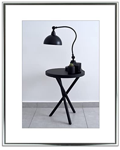 myposterframe Bilderrahmen Ariel 36 x 48 cm Aluminium 48 x 36 cm Silber Glanz mit Kunstglas klar 1 mm