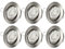 EDISHINE LED Focos Empotrables 230V, 3000K Blanco Cálido, 6pcs, Bombillas LED Empotrables Planas, 68mm, Focos de Techo Giratorios, 350Lumen, Sustitución de Lámpara Halógena