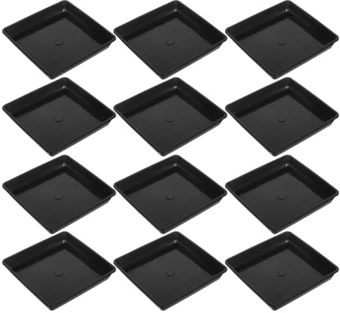 Happyyami Plant Pot Saucers 12Pcs Plant Saucers Flower Pot Bottom Indoor Outdoor Water Drip Trays Protect Surfaces Clean for Flower Bonsai 15cm
