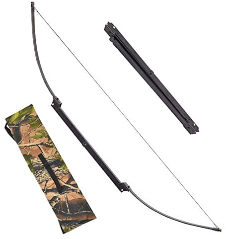 Faltender Bogenschießen 40lbs Bogen Jagd Gerade Bogen Metallrecurve-Bogen Jagdbogen Satz Überlebens Bogen faltbar für Zieljagd Schießen (Typ1)