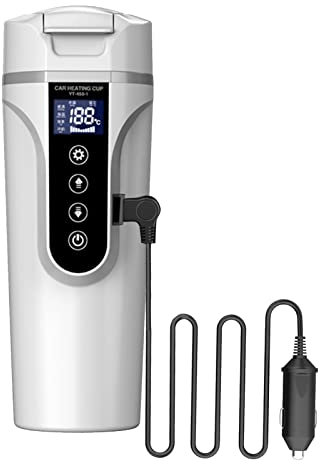 Scaldacqua istantanea da viaggio, tazza intelligente con coperchio, 12 V 24 V, regolabile in due marce, temperatura costante controllata, 450 ml, per