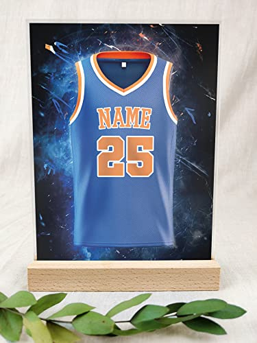 Generisch New York Fanartikel Acryl Tafel - Personalisiertes Geschenk, Basketball Geschenke Jungen, Basketball Trikot, Fanartikel, Fanartikel Kinder, Fan Geschenke, New York Trikot für New York-Fans