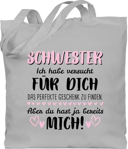 Shirtracer - Baumwolltasche - - Taschen - Schwester versucht perfekte Geschenk zu finden