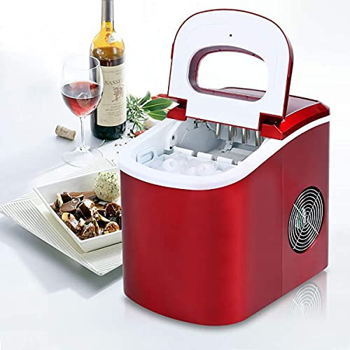 Suuim Máquina para Hacer Hielo en encimera, máquina para Hacer Cubitos ICS en casa, 6 Minutos para Hacer 15 kg de hielo/24 Horas, Fiestas y Bebidas Mixtas
