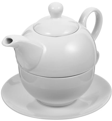 MUCKLILY 1 Satz lose Teebrühkanne kleine Kaffeetasse aus Keramik Espressotasse mit Tassenuntertasse tragbares Teekannen-Kit empfindlich Einzel-Cup Spender