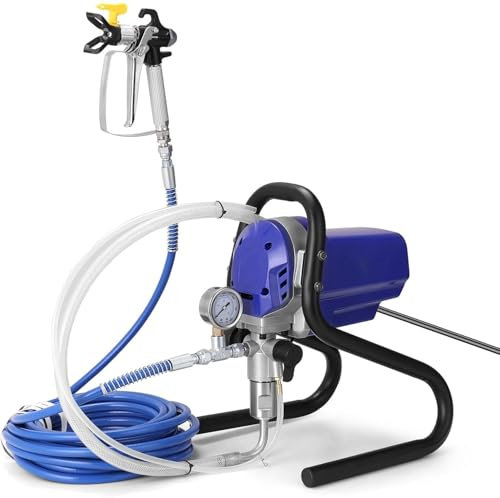 Máquina Pulverizadora De Pintura Eléctrica, Pulverizador De Pintura Para Paredes Sin Aire De Alta Presión De 750 W, Pistola Pulverizadora De Pintura Profesional De 1,2 L/min, Con Manguera, Manómetro
