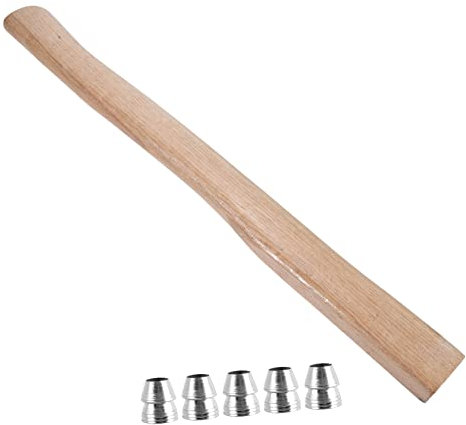 FONDOTIN Holzgriff Axtstiel Ersatzstiel Für Beil Mit Metallkeilen Und Holzstielersatz Installieren Für Tischler Und Bauarbeiter Geeignet