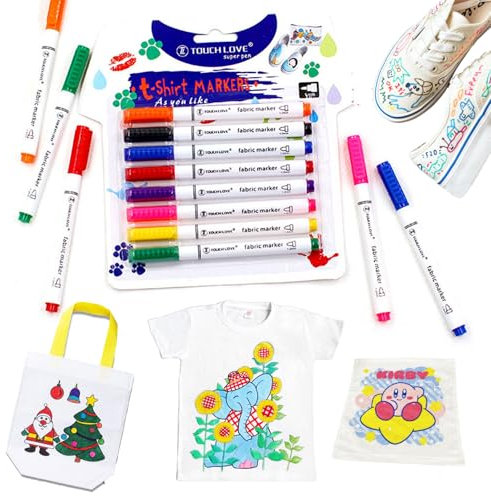 Ronoza Textilstifte Waschmaschinenfest, Textilfarbe Waschmaschinenfest, Stoffmalfarben Waschfest, Stoffmalstifte Textilmarker, Stofffarben Waschfest, Textilfarben für T-Shirts, Jeans, Taschen, Hüte