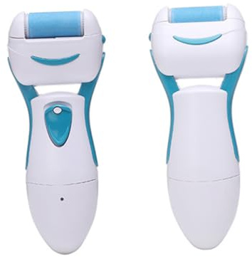 DEARMAMY Removedor de Callos Eléctrico para Talones y Plantas con Mango Ergonómico y Diseño Ligero, Lima Eléctrica para Pies con Cuerpo de Plástico Blanco para Pedicura Eficaz