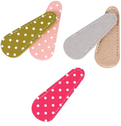 VICASKY Copriforbici Di Sicurezza in Pelle Pu 5 Pezzi Multicolore Portatile Leggero Protezione Per Forbici Da Sopracciglia Per Uso Quotidiano e Regali Per Appassionati Di Cucito