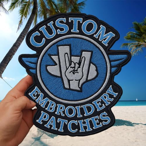 Individueller Aufnäher mit Ihrem eigenen Design, personalisierbare Klettverschluss-Applikation, zum Aufbügeln, Logo-Stickerei-Tag für Stoff, Uniform, Hut, Rucksack, Weste