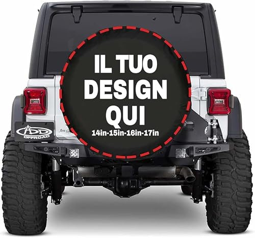 Personalizzato copriruota di scorta il tuo quadro con foto e/o testo personalizzata copri ruota di scorta per Auto pneumatici universali 14 Pollici