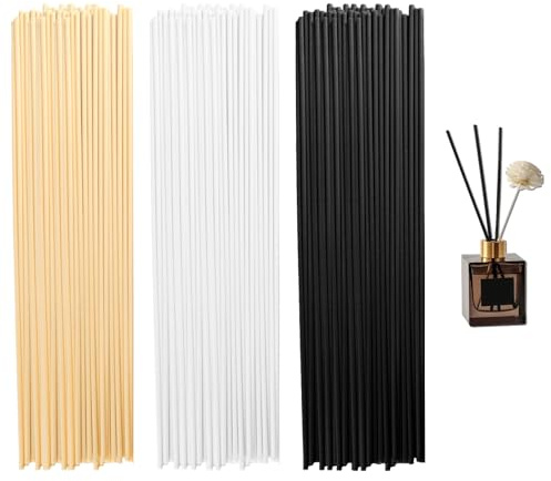 Rumdoft doftpinnar refillförpackning,240 stycken doftstavar svartvita naturfärger 20 cm x 3 mm rottingpinnar för rumsdoft,ätpinnar påfyllning,långa diffuserstavar för arom