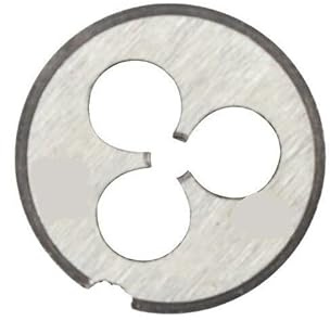 LLMWFA 3 pezzi di filiera filettata HSS, metrica, rotonda, utensile da taglio, destrorsa, acciaio legato M1-M13(M5x0.8)
