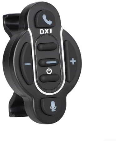 Telecomando wireless con pulsante multimediale, IP67, impermeabile, con cinghia, per auto, moto, volante