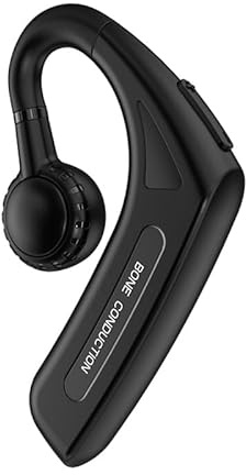 LCPKUTTR Auricolare Bluetooth, Cuffie a conduzione ossea, Auricolari Bluetooth V5.2 Cuffie wireless con microfono Cuffie on-ear, Cuffie monoorecchio(Nero)