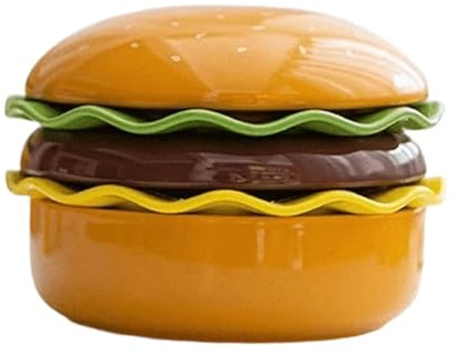 Genérico Set Platos Hamburguesas | Vajilla de Cerámica Apta para Microondas,Lindos Juegos Platos para Servir,para comida aperitivos postres hogar cocina restaurante camping picnic barbacoa