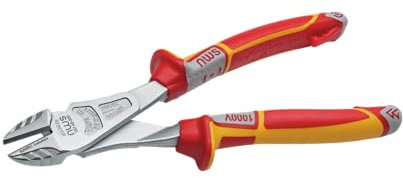 NWS 137-49-VDE-200-SB Number 137-49 VDE Heavy Duty Side Cutter, Silver/Red, 200 mm