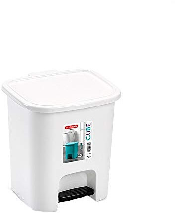 PLASTIC FORTE Plasticforte Pedal Bin 7.5L White 1197801
