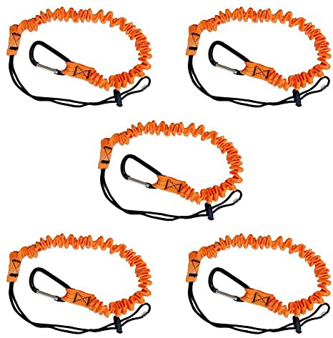 langjiao 3 Foot Safety Tool Lanyard, Tough Scaffold Hard Hat Lanyard with Carabiner, Adjustable Loop End, Ultra-Durable, Premium Quality Materials Ideal for Scaffold, Tools, Construction (5pcs)