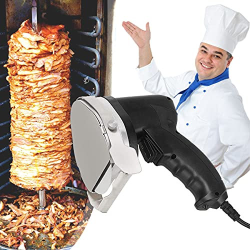ZhiLianZhao Dedicated Electric Kebab Slicer Handheld, Electric Meat Slicer Machine, with Anti-slip Chassis, for Home Kitchen, Hot Pot Restaurant