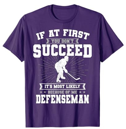 Ice Hockey Defenseman D-men Blueliner Defence Defense Player T-Shirt