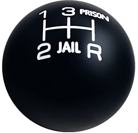 DEWHEL Aluminum 200 Grams Weighted Round Black/White Inlay Jail Prison 5 Speed Shift Knob Manual Car M10x1.5 M10x1.25 M8x1.25 M12x1.25
