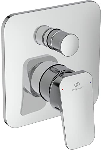 Ideal Standard BD262AA Ceraplan Wannenarmatur Unterputz Badarmatur für 2 Funktionen, Eigensicher gemäß DIN EN 1717, Chrom