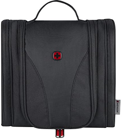WENGER Kosmetiktasche zum Aufhängen, Kulturtasche, Wasserabweisend, Reise-Accessoire, Damen/Herren, Schwarz, 611877