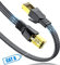 SWECENT Cable Ethernet Cat 8 2Metros, Cable Trenzado-hilo plano Cable LAN 40Gbps 2000MHz con Conector RJ45, Compatible con Steam Deck PS5 PS4 Xbox X/S PC TV Box Router Servidor NAS Cat 7 Cat 6a