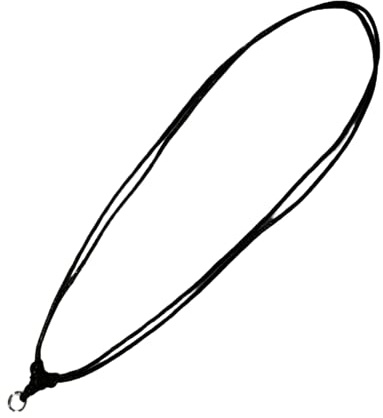 poppip 5 collane artigianali fatte a mano vintage in corda nera regolabile con anello in metallo per appendere ciondoli bohémien collana in corda nera per uomini e donne dimensioni 45-76 cm di