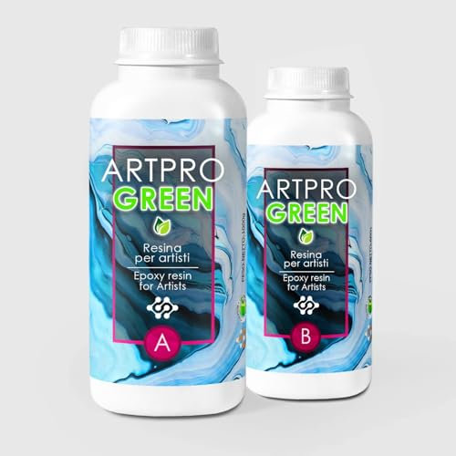 Resin Pro﻿ ® ART PRO GREEN Durchsichtiges Epoxidharz Ungiftig, lösungsmittelfrei, geruchsneutral, VOC-frei, Vegan für Kreationen, Bijoux, DIY, Modellbau, Basteln - 8,33 kg