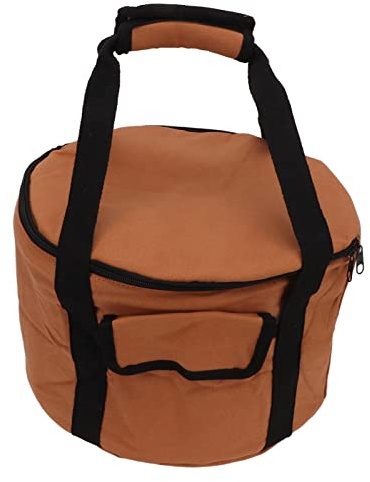 VBESTLIFE Camping Tableware Storage Bag Camping Tableware Storage Bag, Large Capacity Waterproof Round Barbecue Canvas Storage Pouch Knife Cases, Holders & Protectors