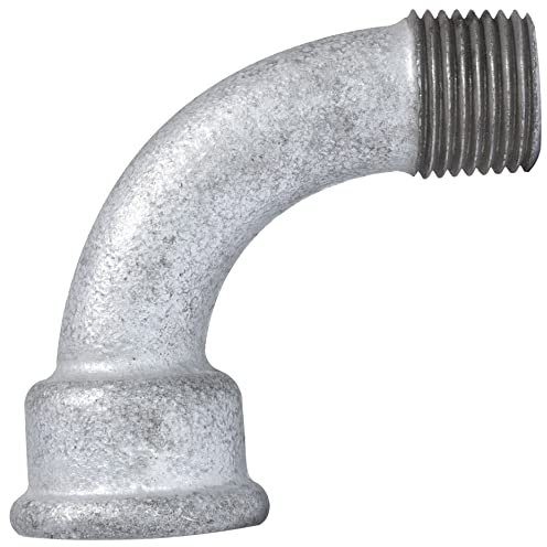 AERZETIX - C64971 - Winkel-/Bogenstück aus gusseisen 90° 1/2'' männlich-weiblich mit großem radius - verzinkt - rohrgewinde für sanitärinstallationen wasserversorgung und heizung