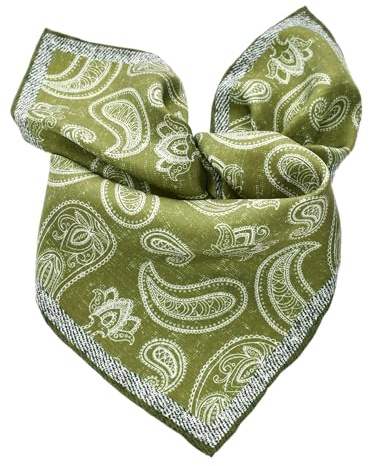 Prettystern Bandana i 100 % siden, scarf, för kvinnor och män, 53 cm X 53 cm