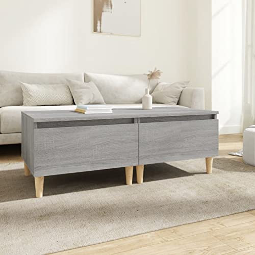 ZEYUAN Beistelltische 2 STK Sofatablett, Sofatisch, Side Table, Laptoptisch Für Couch, Konsolentisch, Mini Tisch, Kaffeetisch, Beistell Tisch, Grau Sonoma 50x46x35 cm Holzwerkstoff