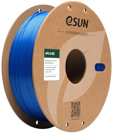 eSUN PLA Filament 1.75mm, PLA Basic 3D Drucker Filament Maßgenauigkeit +/- 0.03mm, 1KG Spule (2.2 LBS) Super Speedy PLA Filament für 3D Drucker, Blau