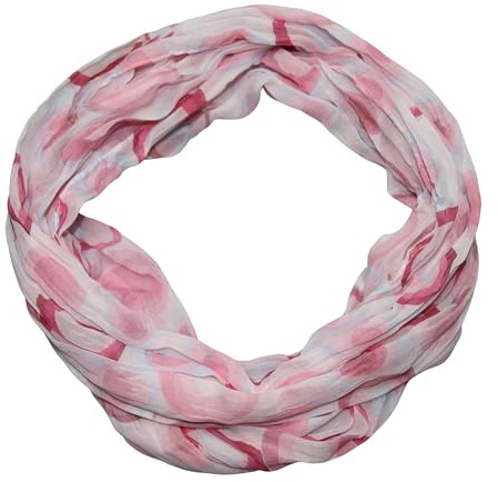 beybey® Trance Edition Damen Seide Loop Schal in herrlichen Farben - ein Seidenschal zum Verlieben (K rosa)