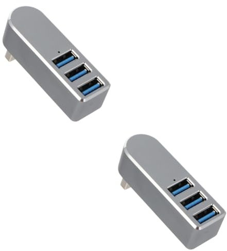 jojofuny 2pcs Port Usb Hub for Laptop Swiveling Usb Connector Splitter for Data Dock and Expansion Transfer