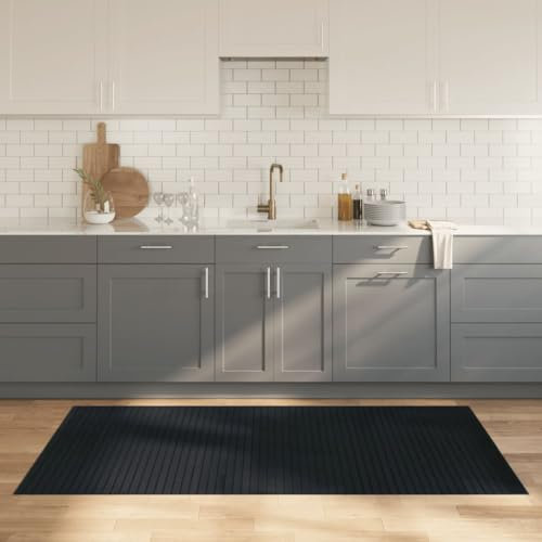 ZEYUAN Teppich Rechteckig Grau 100x200 cm Bambus, Teppich Schlafzimmer, Teppich Wohnzimmer, Carpet Bedroom, Büroteppich, Teppischwhonzimmer - 376808
