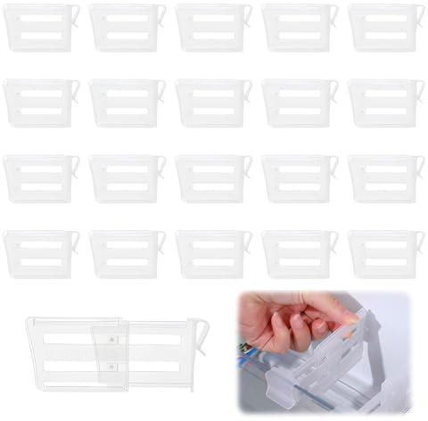 20 Refrigerator Dividers，Fridge Drawer Dividers，Adjustable Fridge Organisers Dividers，Perfect for Maximizing Storage and Keeping Items Organized