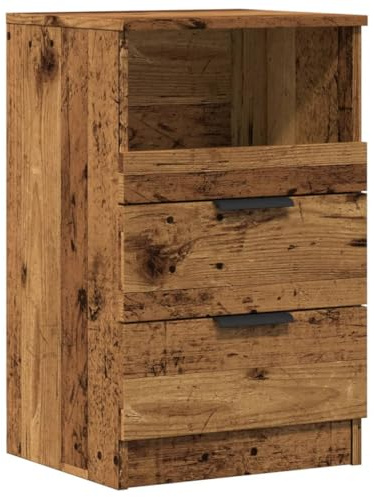 vidaXL Table de Chevet Vieux Bois 40x36x65 cm Bois d'ingénierie